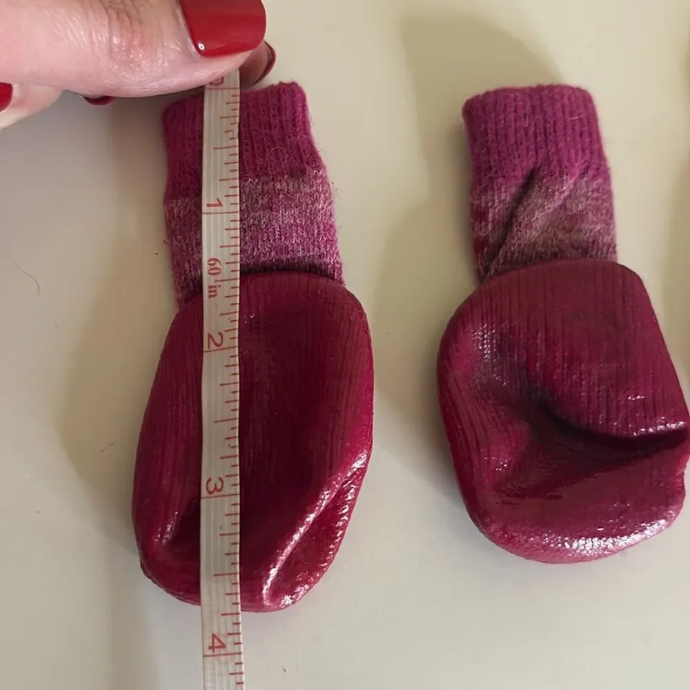 Hot Pink PAWK anti slip dog socks boot booties slippers Size Extra Small
